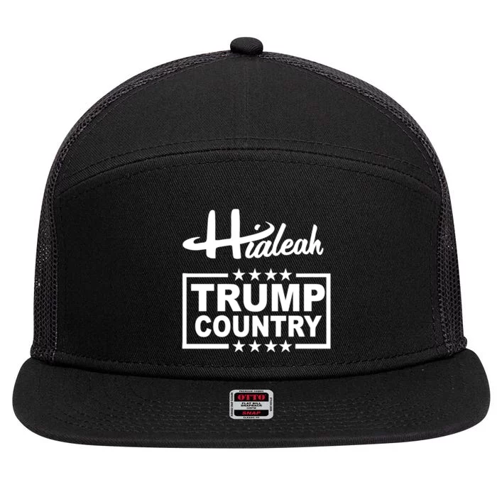 Hialeah Is Trump Country 7 Panel Mesh Trucker Snapback Hat