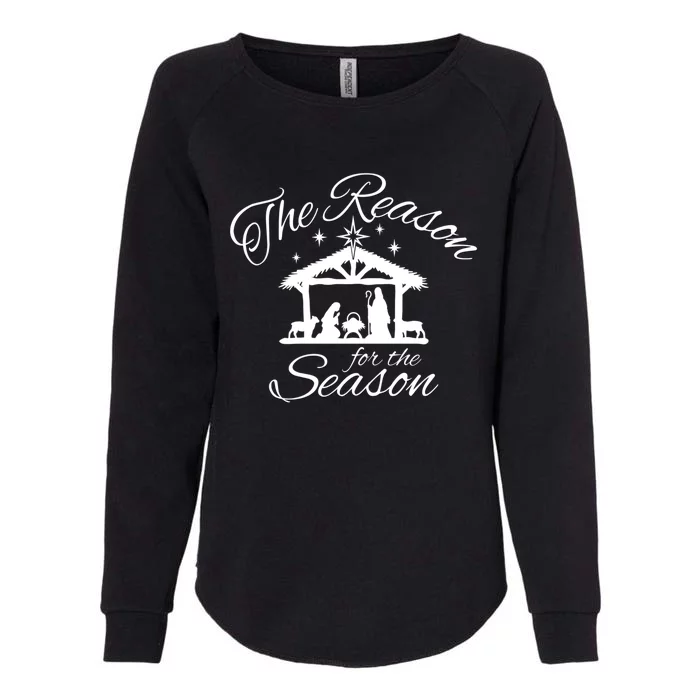 He Is The Reason For The Season Jesus Ger Christmas Cute Gift Womens California Wash Sweatshirt