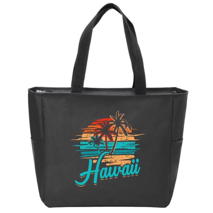 Hawaiian Island Tropical Hawaii Design Vacation Souvenir Zip Tote Bag