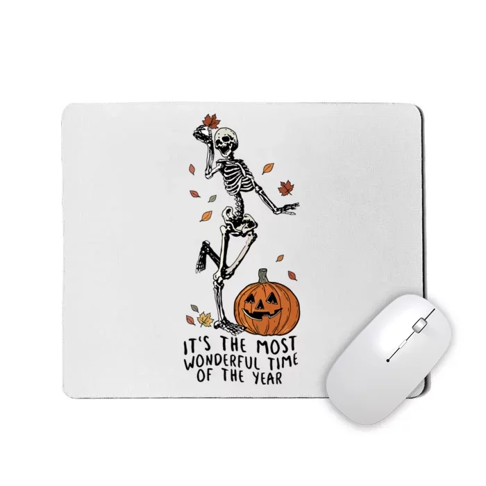 Halloween Its The Most Wonderful Time Of The Year Funny Skeleton Gift Mousepad