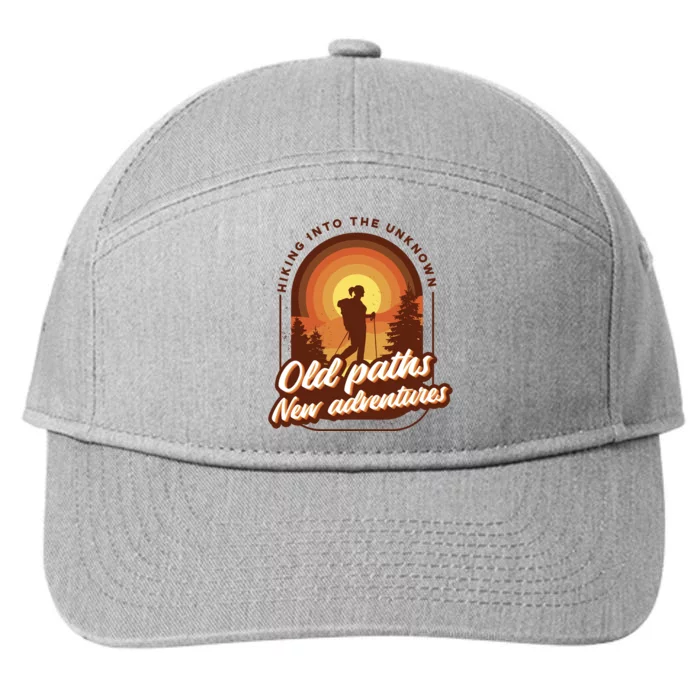 Hiking Into The Unknown Old Paths New Adventures 7-Panel Snapback Hat