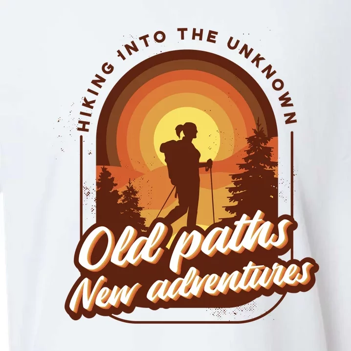 Hiking Into The Unknown Old Paths New Adventures Sueded Cloud Jersey T-Shirt