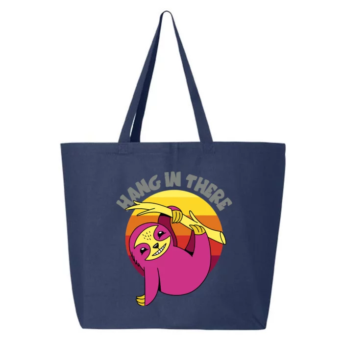 Hang In There Funny Sloth Hanging From Tree 25L Jumbo Tote