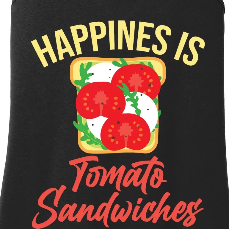 Happiness Is Tomato Sandwiches Sandwich Ladies Essential Tank