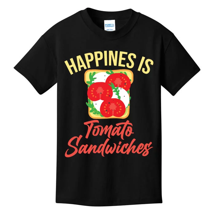 Happiness Is Tomato Sandwiches Sandwich Kids T-Shirt