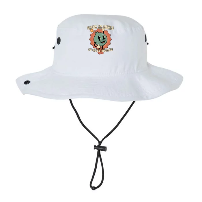 Hang In There It Gets Worse Retro Funny Legacy Cool Fit Booney Bucket Hat