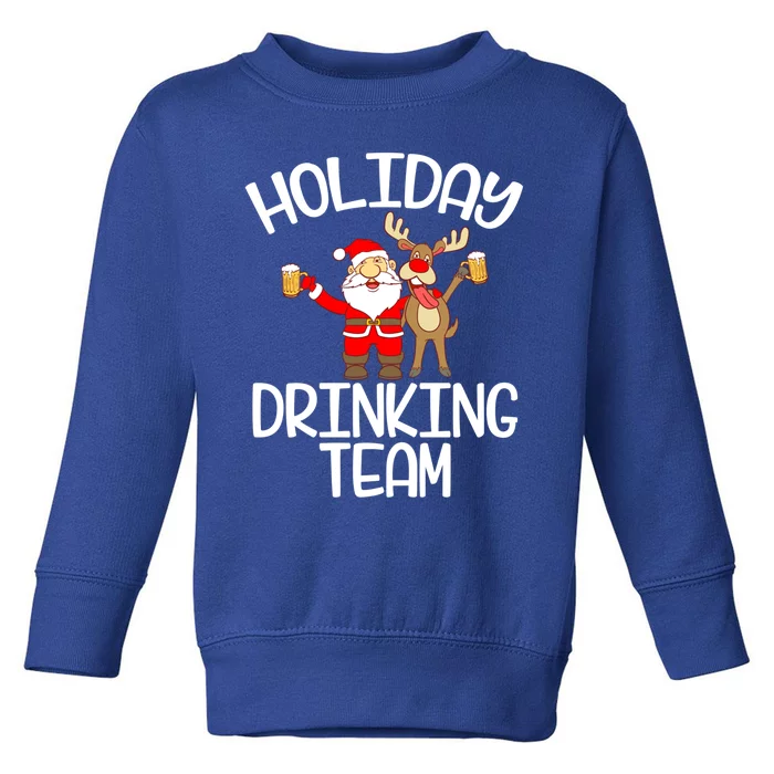 Holiday Ing Team Santa Claus Reindeer Xmas Cute Gift Toddler Sweatshirt