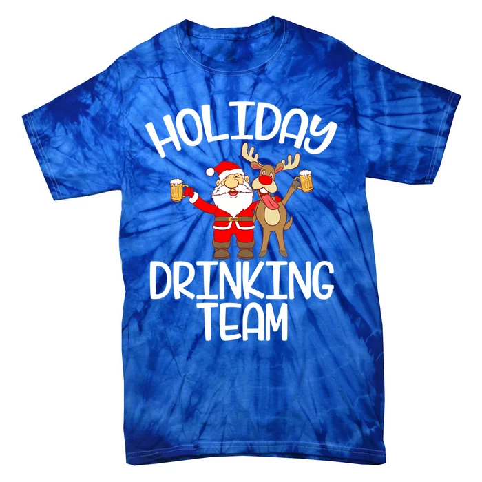 Holiday Ing Team Santa Claus Reindeer Xmas Cute Gift Tie-Dye T-Shirt