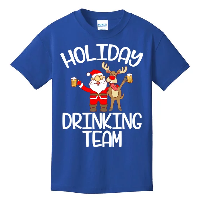 Holiday Ing Team Santa Claus Reindeer Xmas Cute Gift Kids T-Shirt