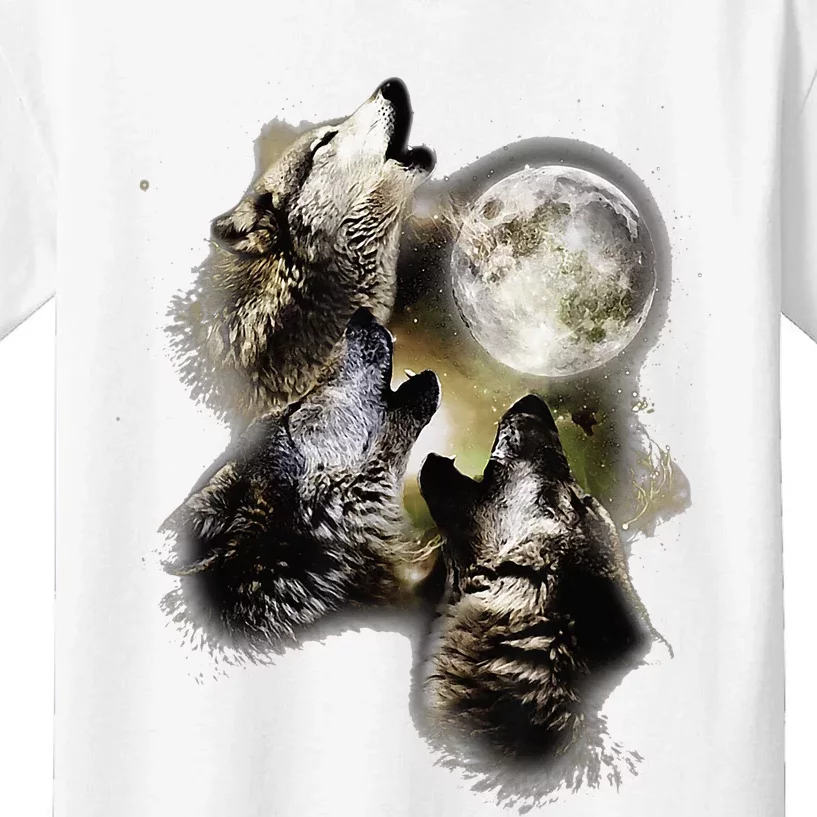 Howling In The Moon Wolves Animal Wolf Kids T-Shirt