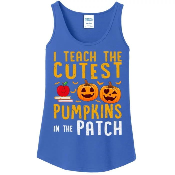 Halloween I Teach The Cutest Pumpkins In The Patch Gift Ladies Essential Tank