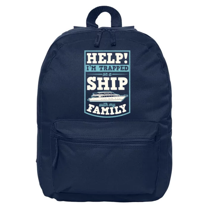 Help I'm Trapped On A Ship With My Family Family Cruise Trip Tank Top 16 in Basic Backpack