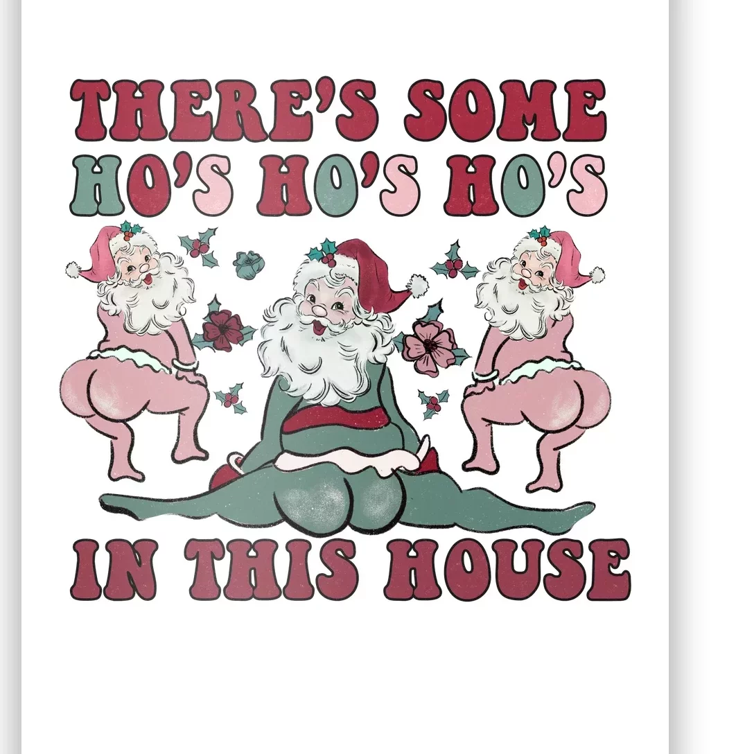 Hos In This House Gag Gift Christmas Poster