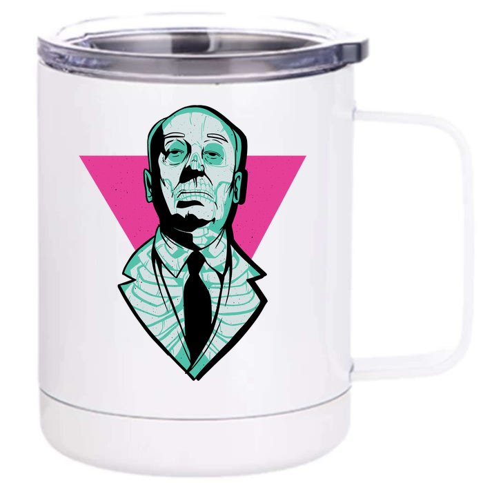 Hitchcock Neon Skull Front & Back 12oz Stainless Steel Tumbler Cup