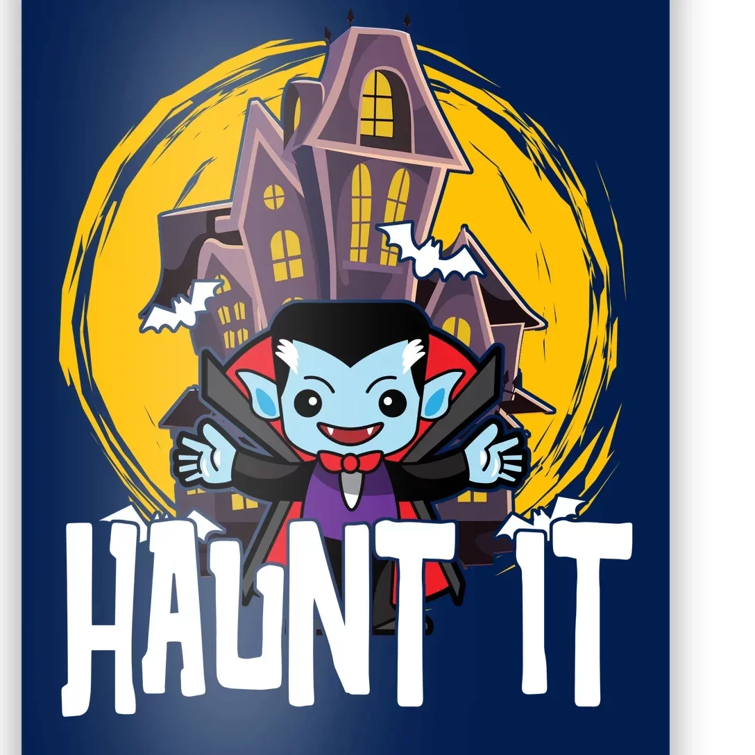 Haunt It Vampire Spooky Halloween Poster