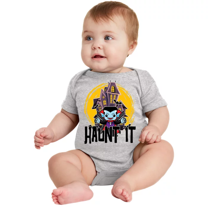 Haunt It Vampire Spooky Halloween Baby Bodysuit