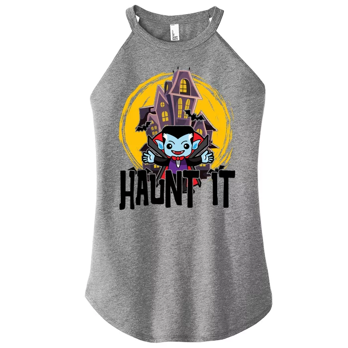 Haunt It Vampire Spooky Halloween Women’s Perfect Tri Rocker Tank