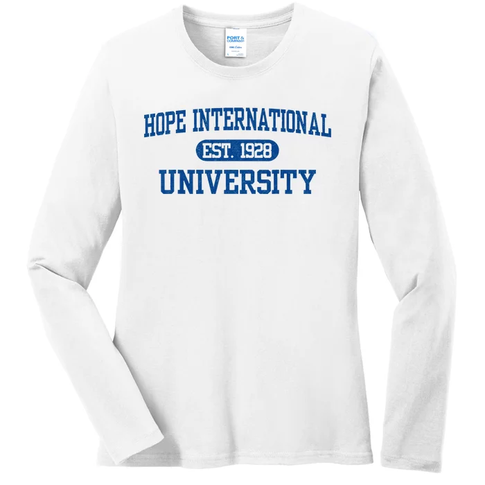 Hope International Vintage Arch University Ladies Long Sleeve Shirt