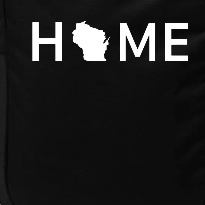 Home In Wisconsin Love Us State Outline Silhouette Impact Tech Backpack