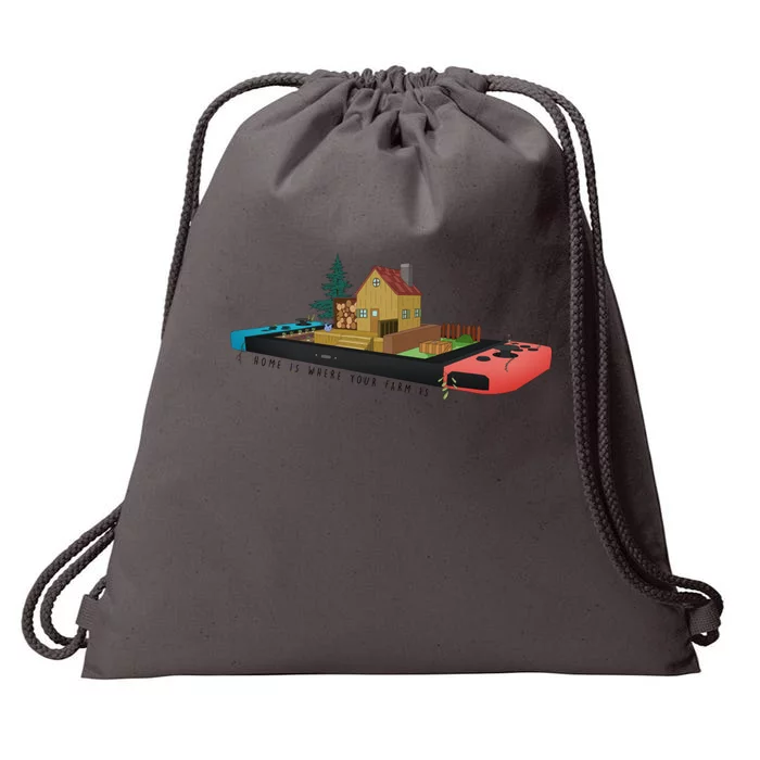 Home Is Where Your Farm Is Drawstring Bag