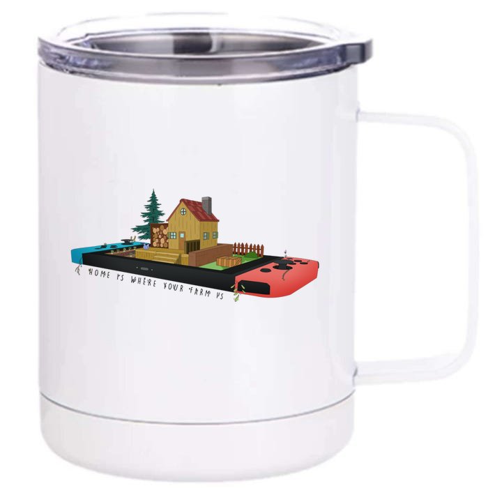 Home Is Where Your Farm Is Front & Back 12oz Stainless Steel Tumbler Cup