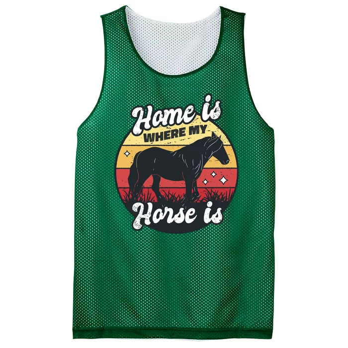 Home Is Where My Horse Is Mesh Reversible Basketball Jersey Tank