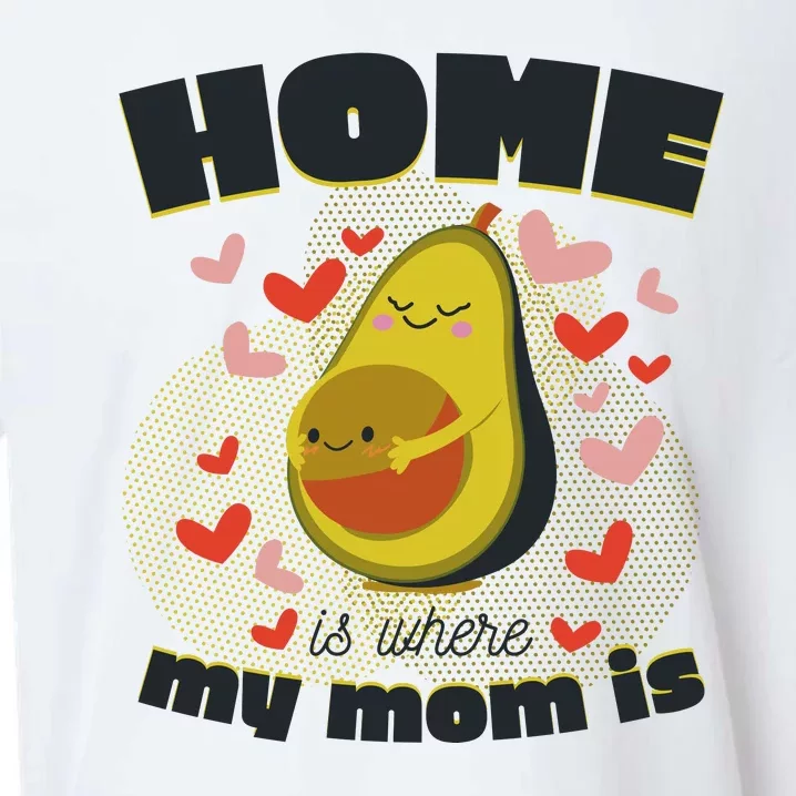 Home Is Where My Mom Is Pregnant Avocado Sueded Cloud Jersey T-Shirt