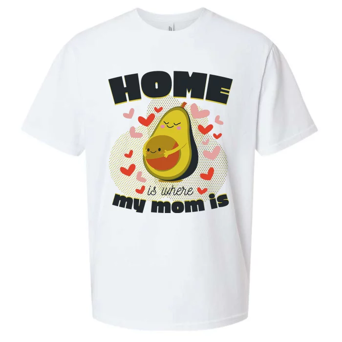 Home Is Where My Mom Is Pregnant Avocado Sueded Cloud Jersey T-Shirt