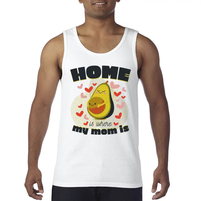 Home Is Where My Mom Is Pregnant Avocado Tank Top