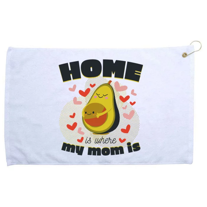 Home Is Where My Mom Is Pregnant Avocado Grommeted Golf Towel