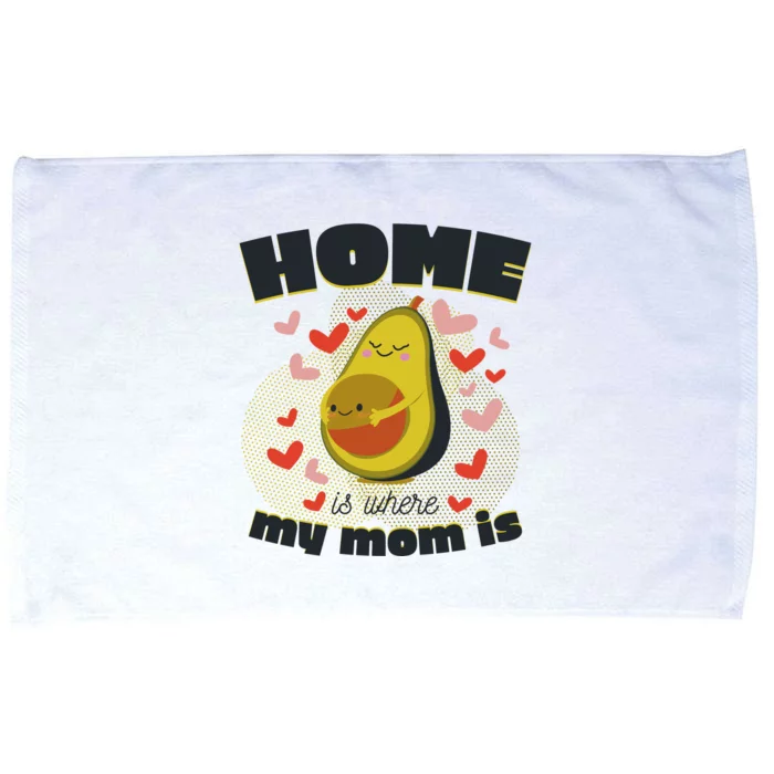 Home Is Where My Mom Is Pregnant Avocado Microfiber Hand Towel