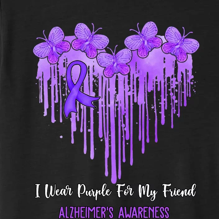 Heart I Wear Purple For My Friend Alzheimers Awareness Month ChromaSoft Performance T-Shirt