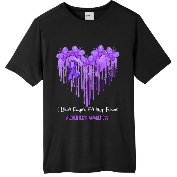 Heart I Wear Purple For My Friend Alzheimers Awareness Month ChromaSoft Performance T-Shirt