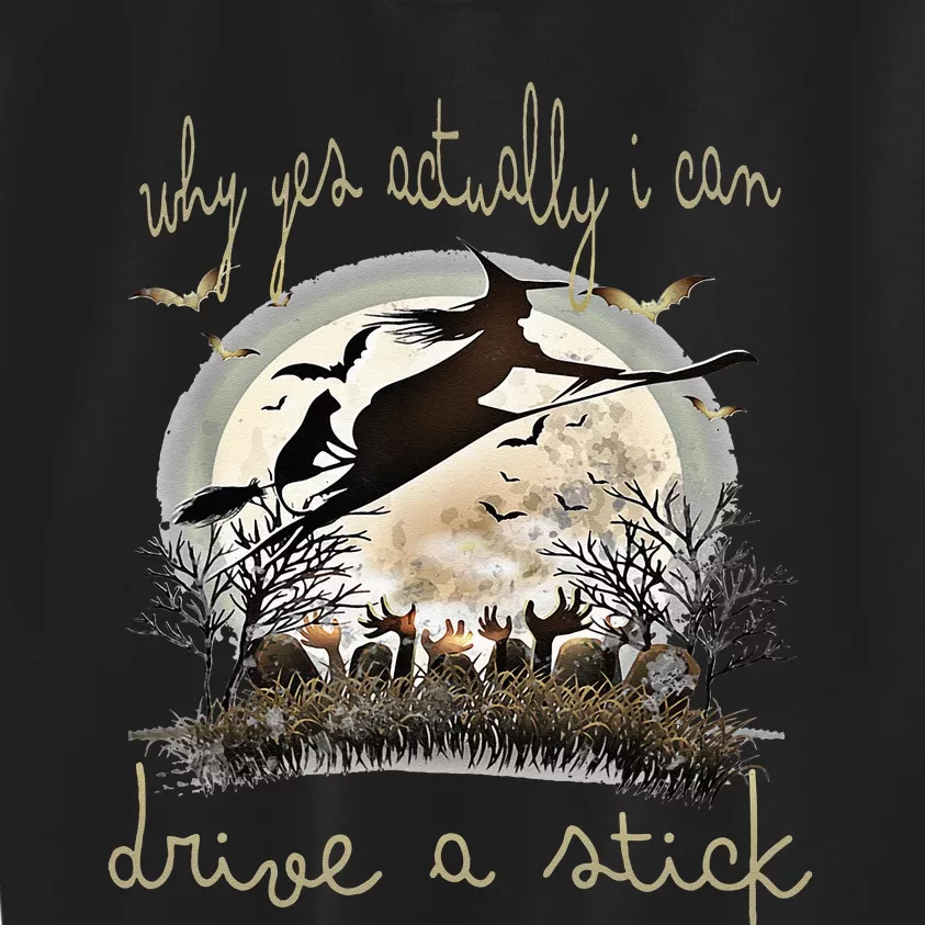 Halloween Ideas Why Yes Actually I Can Drive A Stick Kids Sweatshirt