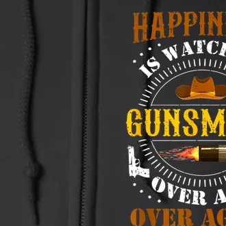 Happiness Is Watching Gunsmoke Over And Over Again Cowboys Full Zip Hoodie