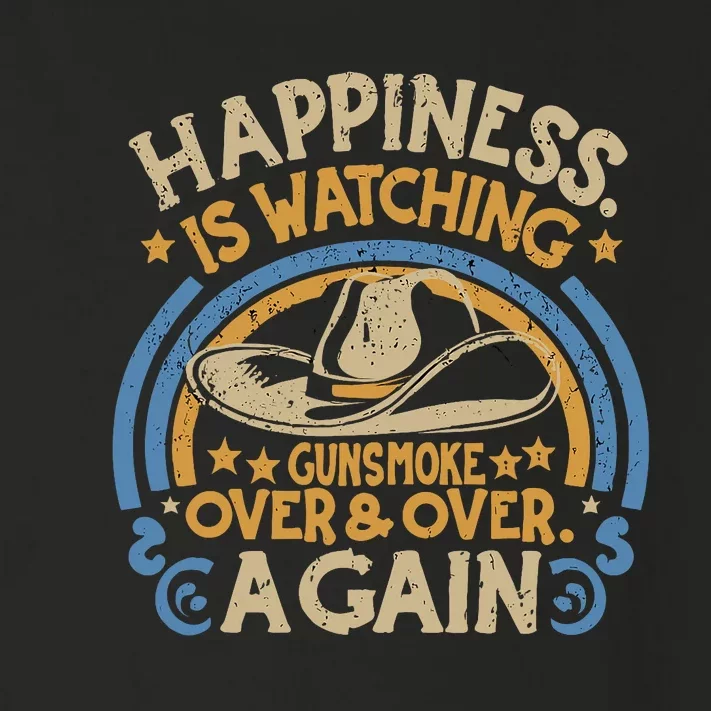 Happiness Is Watching Gunsmoke Over And Over Again Funny Toddler Long Sleeve Shirt