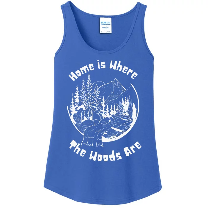 Home Is Where The Woods Are Ladies Essential Tank