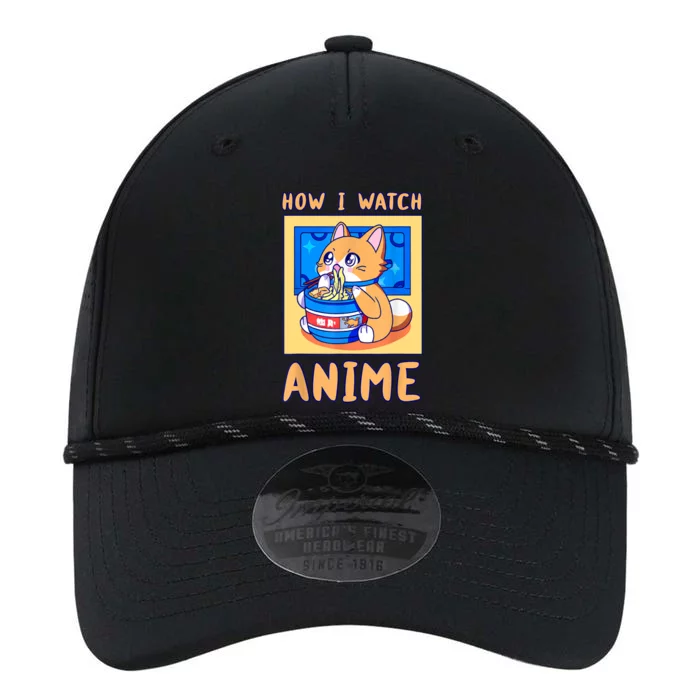 How I Watch Anime Cat Ramen Funny Kawaii Cute Merch Gift Performance The Dyno Cap