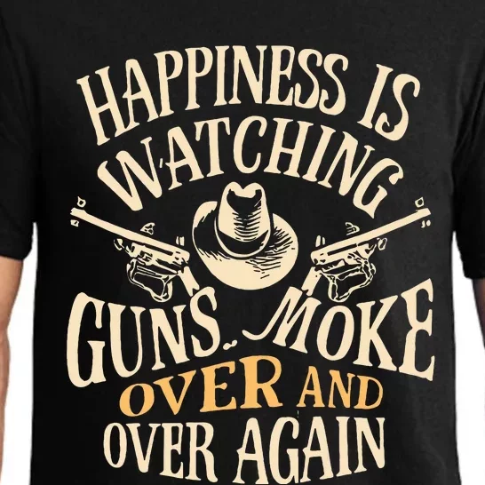 Happiness Is Watching Gunsmoke Over And Over Again Cowboys Pajama Set