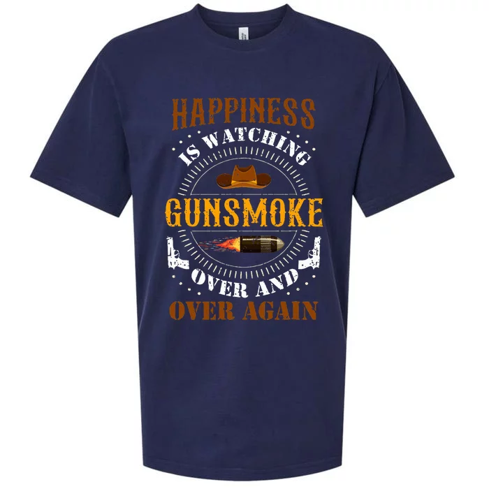 Happiness Is Watching Gunsmoke Over And Over Again Cowboys Sueded Cloud Jersey T-Shirt