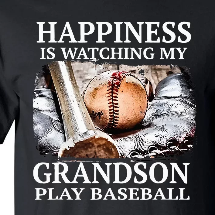 Happiness Is Watching My Grandson Play Baseball Tall T-Shirt