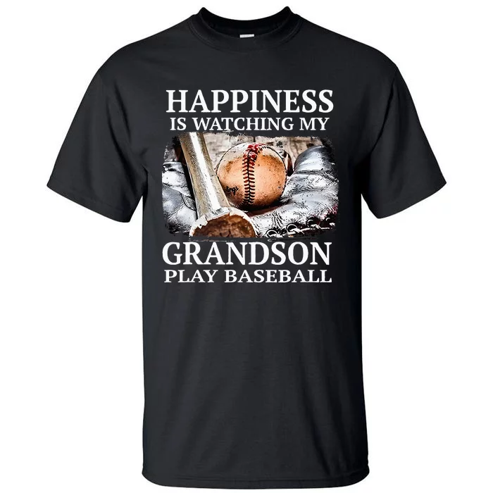 Happiness Is Watching My Grandson Play Baseball Tall T-Shirt