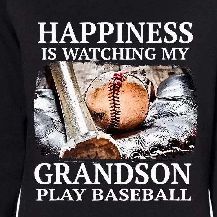 Happiness Is Watching My Grandson Play Baseball Womens California Wash Sweatshirt