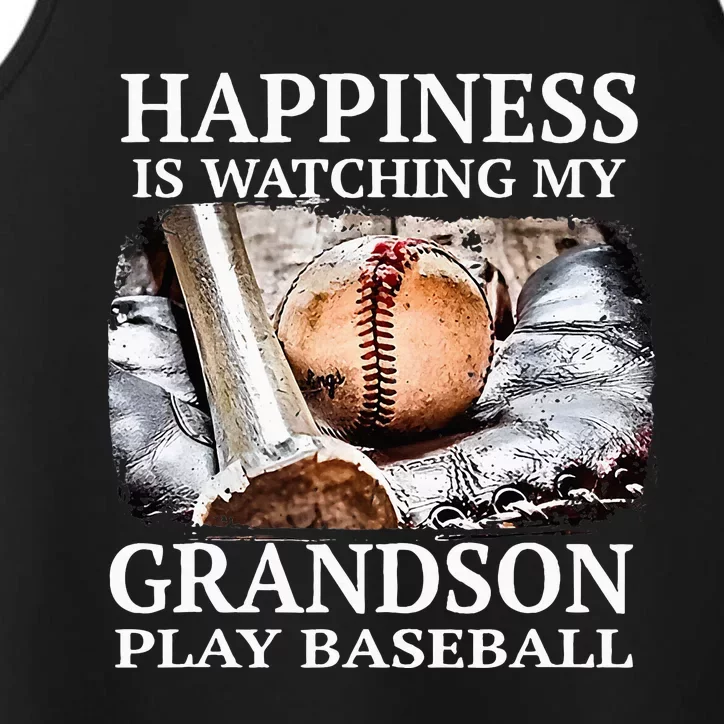 Happiness Is Watching My Grandson Play Baseball Performance Tank