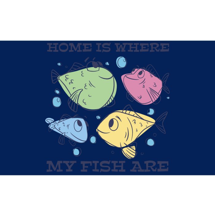 Home Is Where My Fish Are Colorful Fishes Bumper Sticker