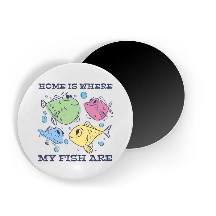 Home Is Where My Fish Are Colorful Fishes Magnet