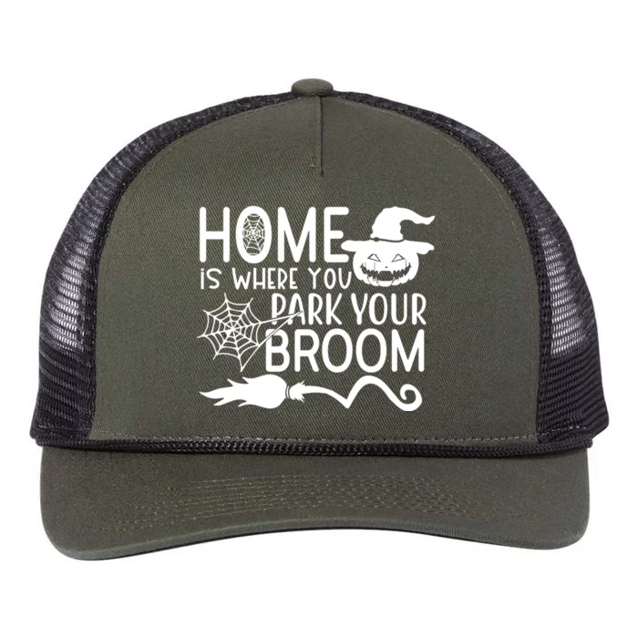 Home Is Where You Park Your Broom Retro Rope Trucker Hat Cap