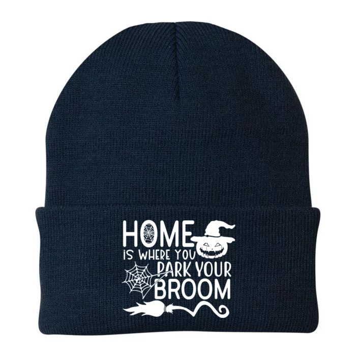 Home Is Where You Park Your Broom Knit Cap Winter Beanie