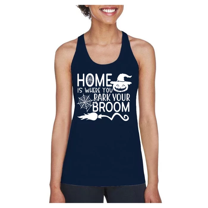 Home Is Where You Park Your Broom Women's Racerback Tank