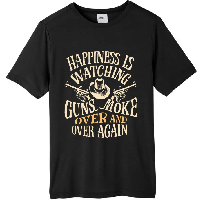 Happiness Is Watching Gunsmoke Over And Over Again Cowboys ChromaSoft Performance T-Shirt